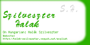 szilveszter halak business card